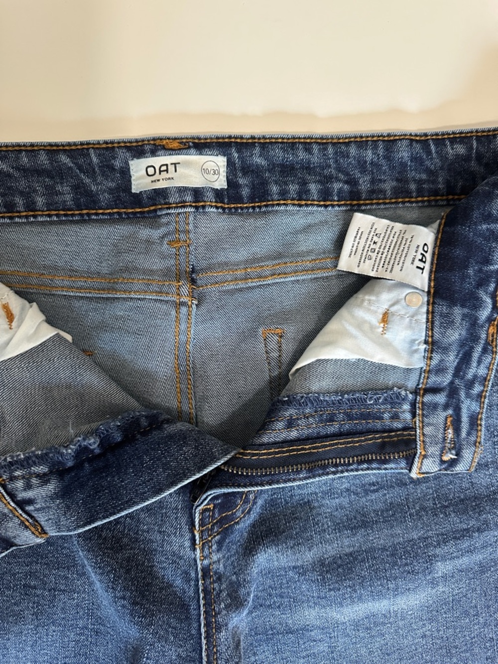 Oat New York Straight Leg Jeans in Deep Blue Wash - Picture 2 of 3